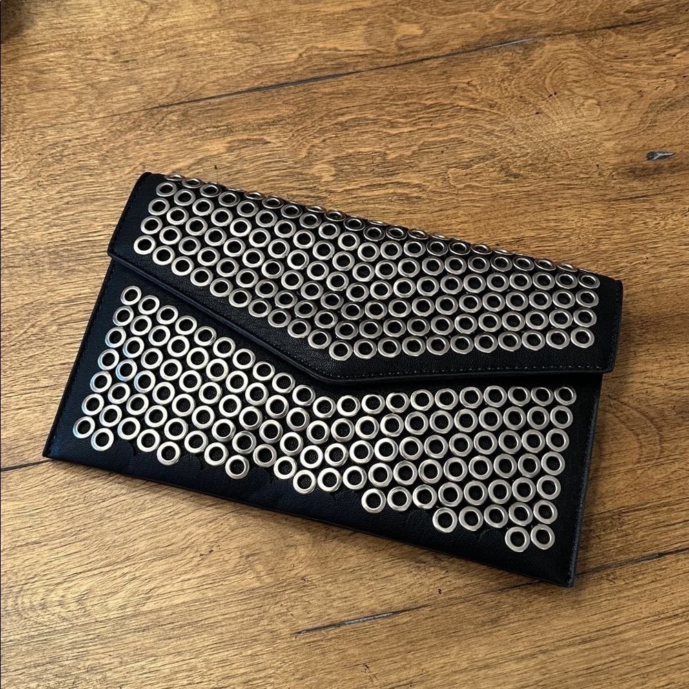 Black Clutch with Silver Studs